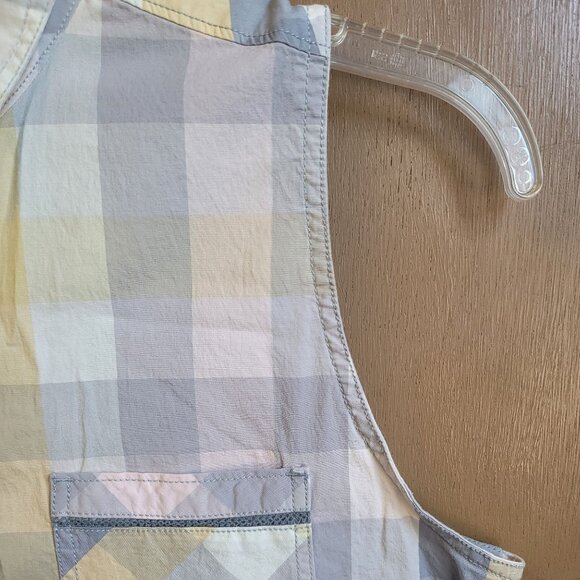 Woolrich Pastel Plaid Sleeveless Blouse Cotton/Spandex‎ Sz M - Picture 4 of 15